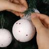 24/6Pcs White Christmas Balls Ornaments Round Foam Balls DIY Xmas Tree Hanging Pendant Ball Home Xmas New Year Party Decorations