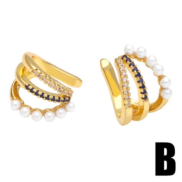 

Flola Емаль Little Bee Clip Earrings Для жінок Дівчата Мідь Cz Crystal Pin Earrings Перлинні сережки Позолочені ювелірні вироби Ersa083