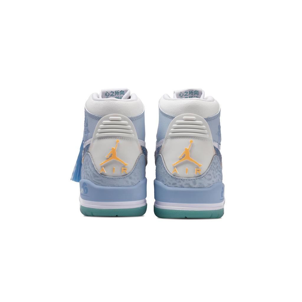 Jordan Legacy 312 Blue Dragon Abrasion Resistant Abrasion Resistant High Top Vintage Basketball Shoes Men's Blue White FV3625-181(Team73-)