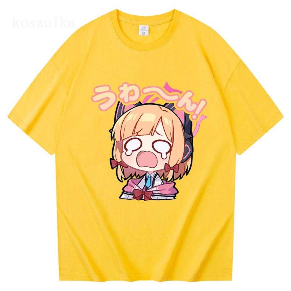 Blue Archive Shiroko T Shirt for Women Anime Print Shirt Cartoon Top Harajuku Unisex Clothing Female Tees Kawaii cute