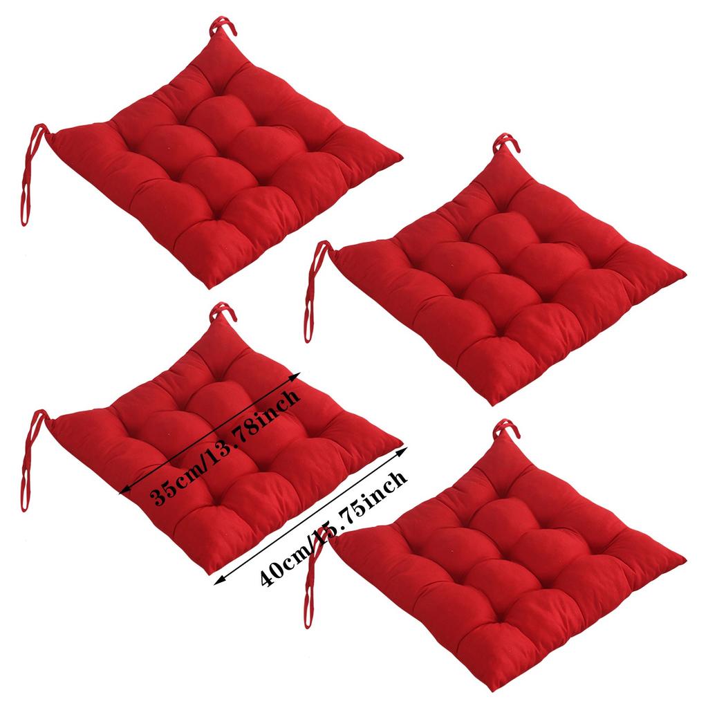 Kitchen Dining Chair Cushion Thick Soft Comfort Square Chair Pads Adjustable Strap Seat Cushion For Desk Office Chair Tools