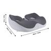 Memory Foam Seat Cushion W Shaped Support High Density Breathable Adjustable Office Chair Cushion Dark Gray