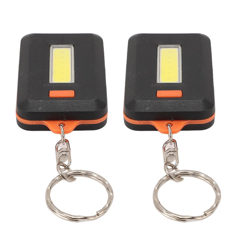 2Pcs Mini Emergency Light Portable Pocket Key Chain Flashlight for Outdoor Cycling Fishing