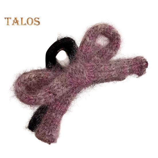 

Заколки-крабы для женщин, зажим-краб для укладки волос с вязаным бантом, женская нескользящая заколка для вьющихся волнистых прямых волос для ежедневного использования C