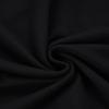 Summer New Style Hollow Design Long-sleeved T-shirt Simple Black Irregular Top for Women