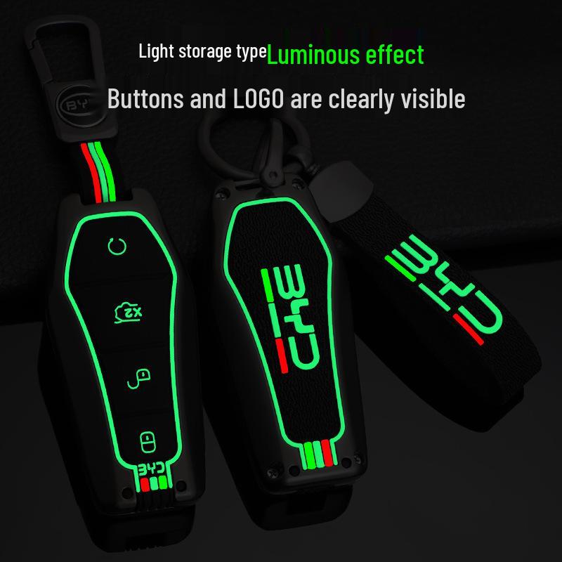 Metal Key Cover for BYD Qin Plus DM-i, Dolphin e2, Yuan, e6, and e3