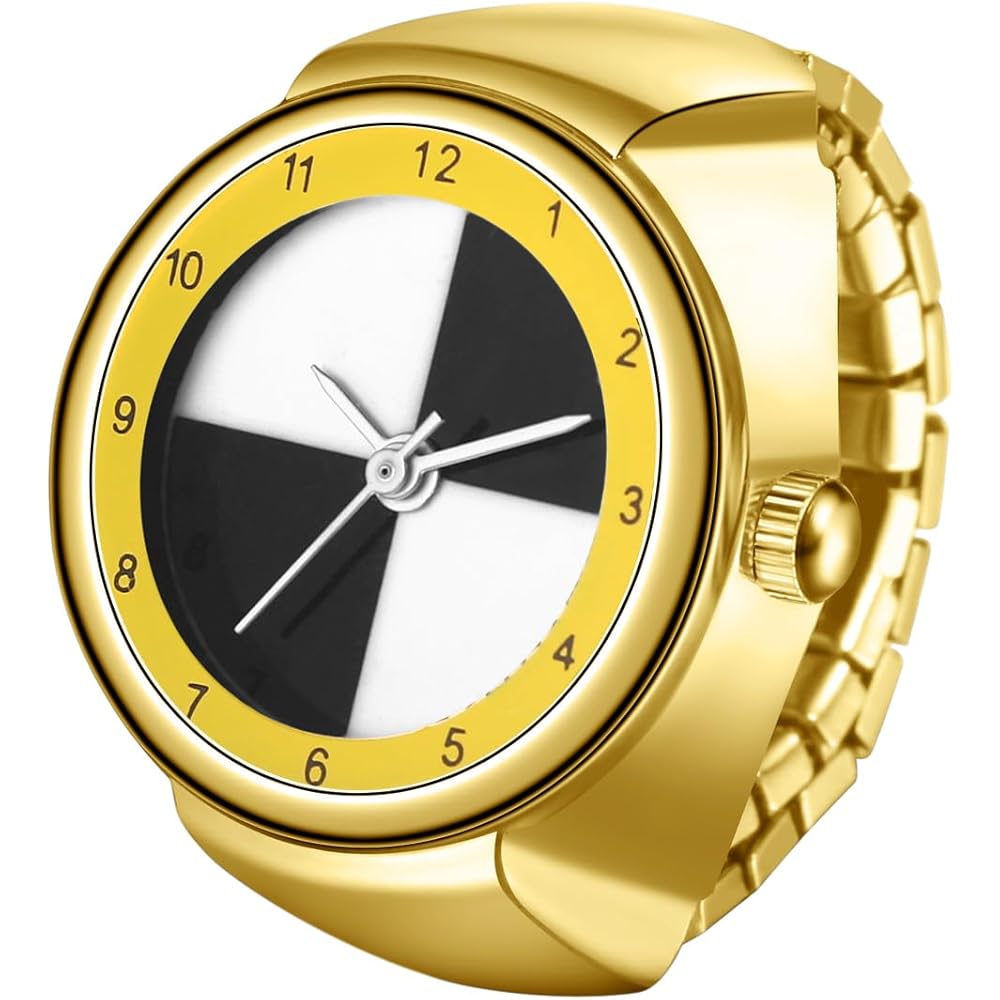 Stainless Steel Ring Watch Analog Simple Free Size Fashion Accessory Quartz Timepiece