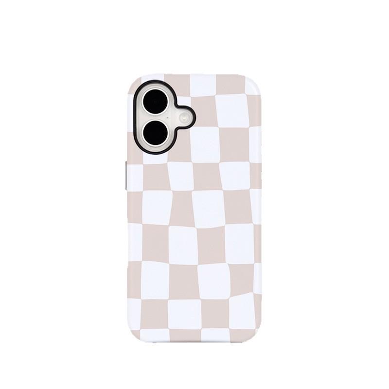 

Plaid Magnetic Film Apple 17 Case: Drop-proof, Irregular Design Apple 17