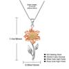 Sunflower Gold Plated Rose Gold Ladies Clavicle Necklace, Accessories