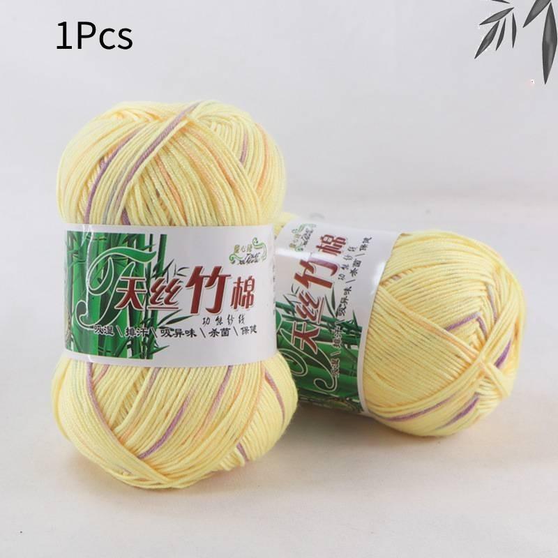 Fio de Tricô para Bebê de Algodão com Carvão de Bambu de Qualidade Premium Para Crochê e Tecelagem