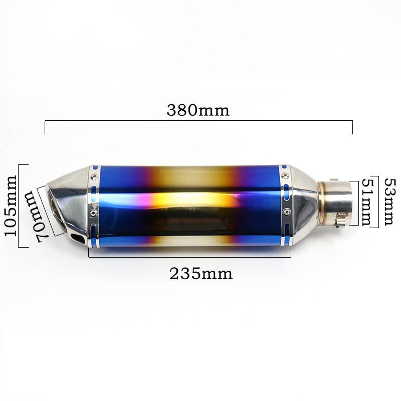 Universal 51MM Motorcycle Exhaust Pipe Muffler Scooter DB Killer pitbike escape moto piaggio cafe racer for pcx msx 150 duke 125