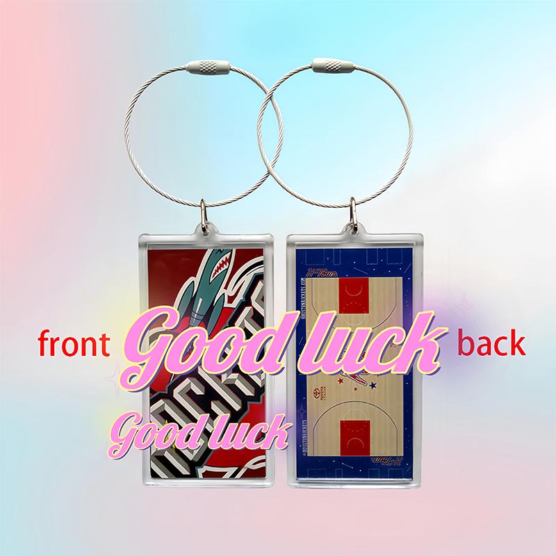 Sports Backpack Handbag Team Keychain Idol Star Basketball Court Keychain