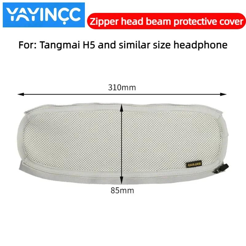 YAYINCC Protein Leather Ear pads+Zipper headband cover Combo for TONEMAC H5 Headphones, Replacement Ear Pads Headset