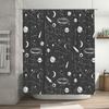 Galaxy Shower Curtain Space Universe Stars Nebula Constellation Bathroom Decor Set Modern Artistic Home Textile