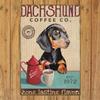 Metall Wandposter Dackel Retro Vinyl Geschenk für Bar Café Home Office
