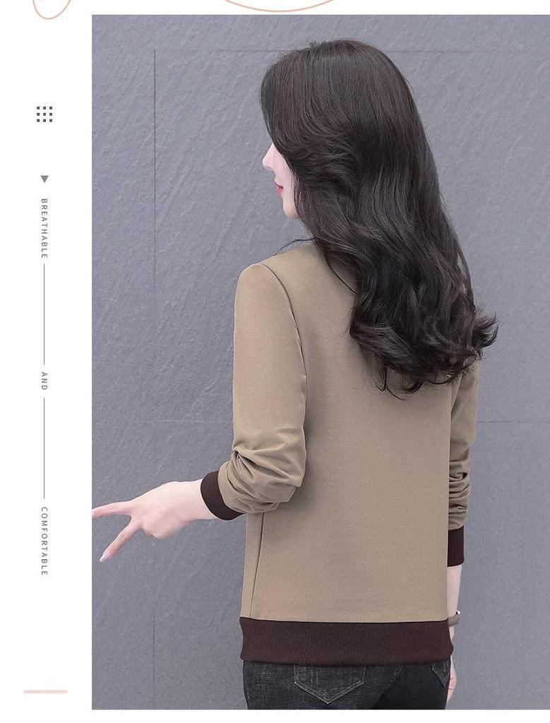 Women's Long-Sleeve T-Shirt, Spring/Fall 2025, Fashionable Loose Fit, Belly-Covering Versatile Top