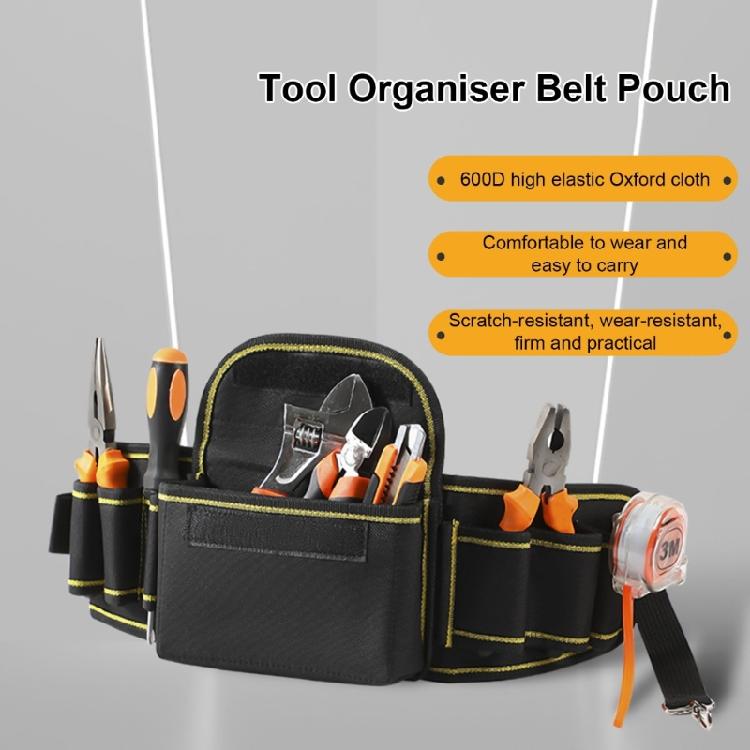 Oxford Cloth Tool Pouch Organizers Belt Storage Apron with Adjustable Strap, for Organizing Tool Plumbing Carpentry Work
