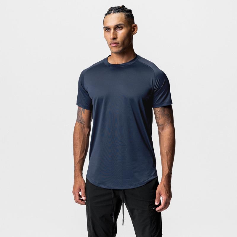Crazy Muscle Men's Fitness Short Sleeved T-shirt Sports Mesh Quick Drying Breathable T-shirt