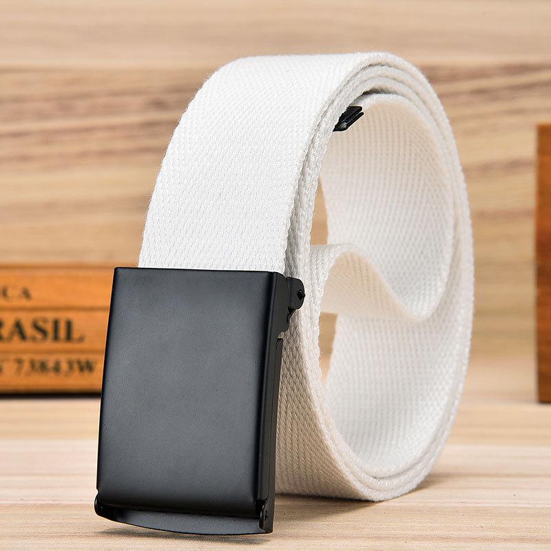 Unisex Canvas Belt Casual Woven Jeans With Overalls Canvas Military Belt