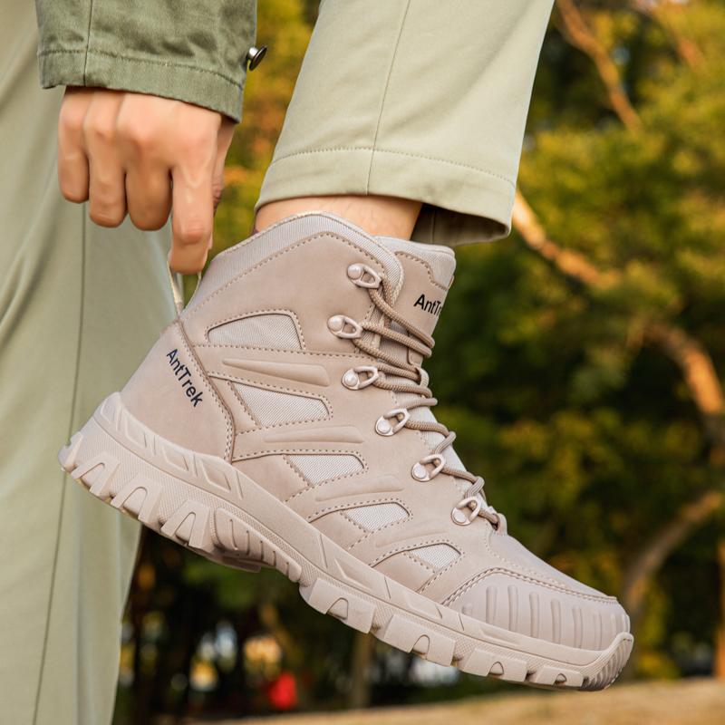 Plus Size Breathable Men Boots Outdoor Desert Boots Comfortable Ankle Boots For Men Hiking Shoes