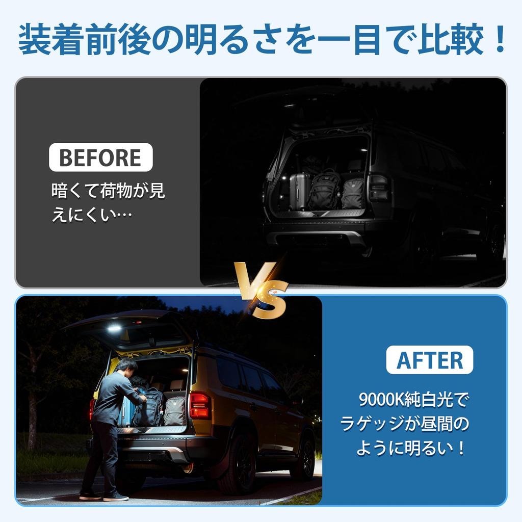 Virauto Toyota Land Cruiser 250 Serie Gepäckraumleuchte, LED-Erweiterung, Heckklappenleuchte, Rang,