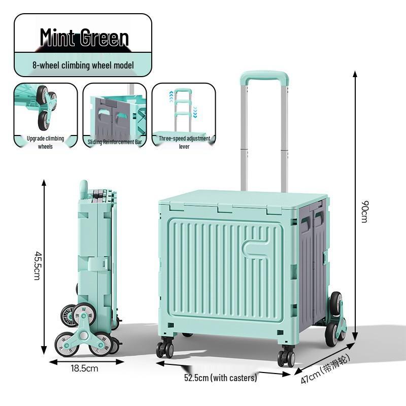 Younai Folding Outdoor Trolley – Portable Shopping Cart for Home & Street Vendors