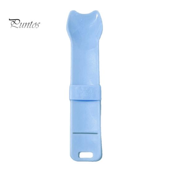 Happy Spoon Cat Easy Cleaning Thumb Press Treat Feeder with Hanging Hole Waste-free Hygienic Squeeze Spoon for Pets