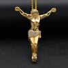 New Religious Jesus Cross Necklace for Men Fashion Gold Color Cross Pendent with Rhinestone Jewelry Gifts for Men Pendant