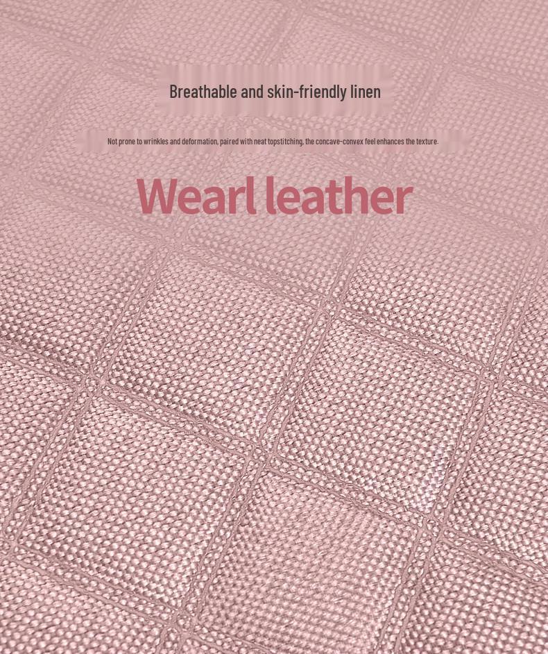 Leapmotor T03 Universal Cartoon Linen Car Seat Cover Set, Full Surround, Four Seasons.