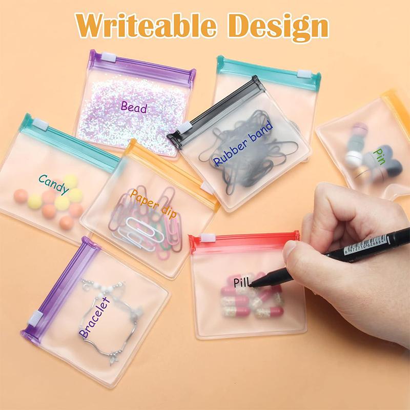 20Pcs Eva Pill Pouch Bags Reusable Zippered Pill Pouch Set Medicine Organizer Self Sealing Translucent Medicine Bags Trave