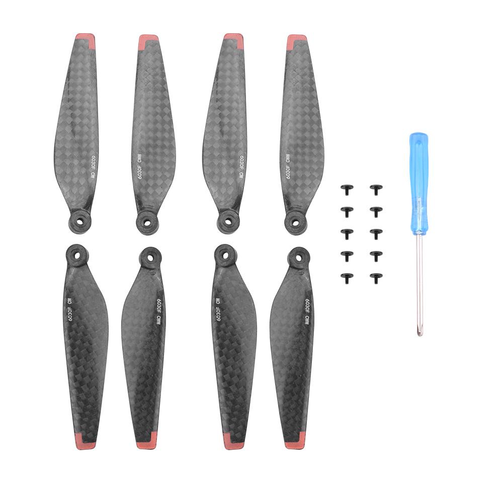 Lightweight Quiet Durable Carbon Fiber Propellers with Screws Screwdriver for DJI Mini 3 Pro RC Drone Parts Camera Accessories