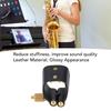 Leather And Metal Sax Mouthpiece Ligature Black Color Alto Sax Ligature  For Alto Saxophone