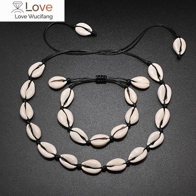 Collane di conchiglie da donna, bracciali, catene intrecciate di conchiglie di mare naturali, braccialetti, ciondoli, gioielli, regali per ragazze e amici, fatti a mano