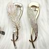 Vintage Style Rhinestone Hair Clip - Zinc Alloy Feather Design, Suitable for Daily And Party Wear