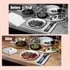 2Pcs New Flat Napkin Holder Metal Rustic Kitchen Napkin Holder Square Paper Dispensers with Adjustable Arm for Countertop Table