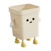 Storage Bin Trash Can Food Waste Plastic Wastebasket Lightweight Square Garbage Can  Kitchen