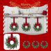 Christmas Kitchen Cabinet Wreaths With Plaid Bow Ribbon Hanging Cabinet Doors Wreaths Decorative For Kitchen Window Outdoor Indoor Holiday Decor
