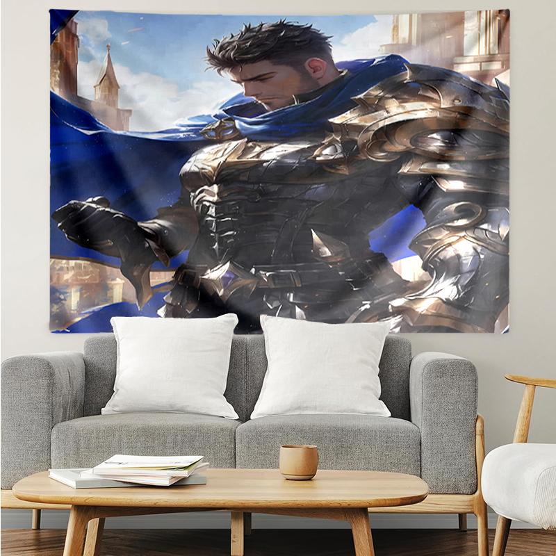 League-of-Legends Print Tapestry, Backdrop, Easy Setup, Ideal for Bedroom, Office & Living Room, with Aesthetic Wall Hanging Decor.