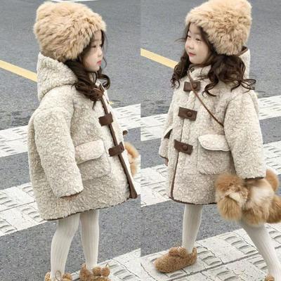 Baby Boy Girl Fashion Thickened Wool Jacket Warm Thick Coat Kids Winter Outerwear