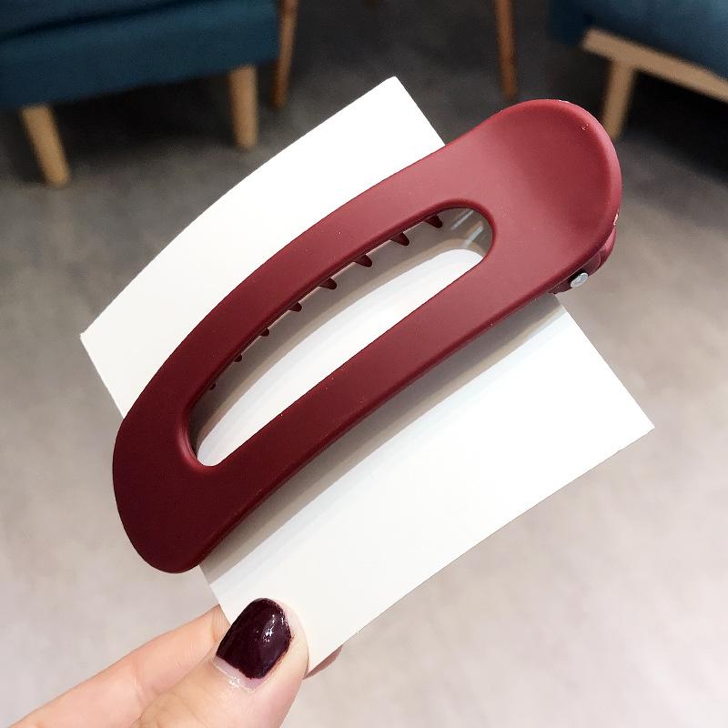 Korean Frosted Large Hair Clips For Women Girl Hair Accesories Fashion Color Solid Acrylic Hairpins Toothed Non-slip BB Barrette