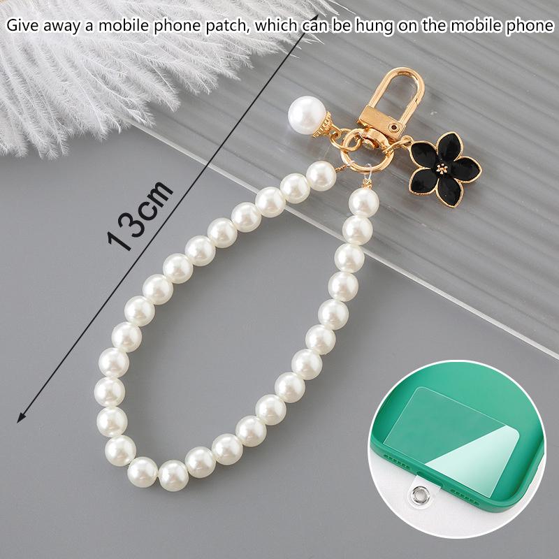 

Жемчужный бусина цветок бант телефон цепочка брелок брелок сумка подвеска веревка для iPhone Android мобильное устройство женщины леди