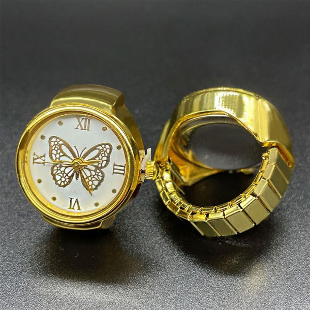 Γυναικείο ρολόι με αναλογικό δαχτυλίδι με καντράν Quartz για ελαστικό δώρο πεταλούδας για την Creati