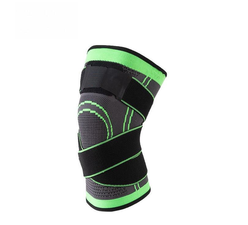 

Sports Knitting Basketball Knee Pads and Leg Guards for Outdoor Cycling with Elastic Breathability Adjustable Straps and Anti-slip Features XXXL зелений