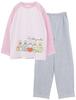 Kaituck Family Sumikkogurashi Kids' Pajamas, Long Sleeve, Raglan Sleeves, Spring/Autumn, Pink/Green, 130cm, 140cm, 150cm (140cm, Pink)