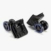 4 Stück/Packung Gepäckräder Koffer Doppelreihe Rollen Hardware Reparaturset Schwerlasträder 360° Spinner-Rollen Schwarz