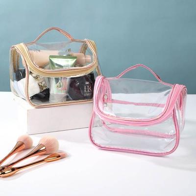 PVC Clear MakeUp  Bag Waterproof Toiletry Wash Storage Organizer Portable PVC Cosmetic Bag  Women