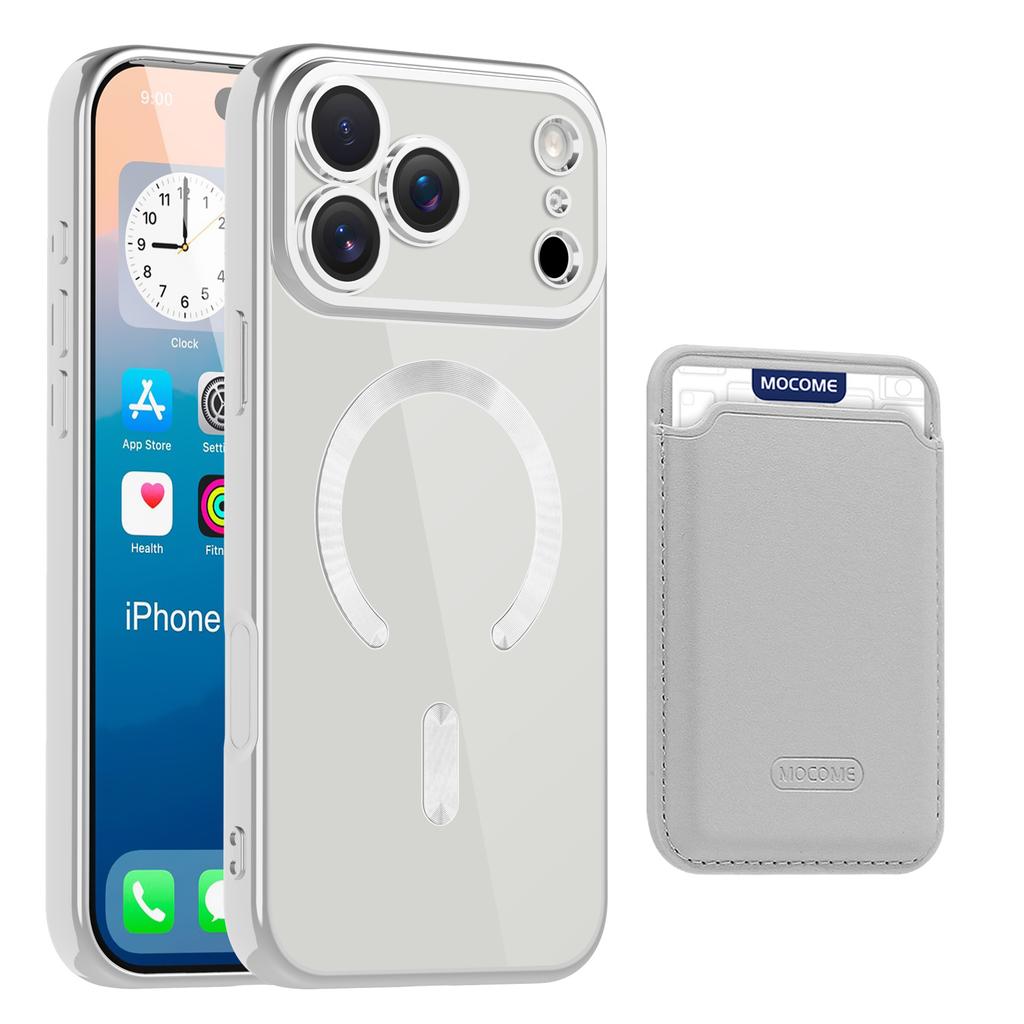 For iPhone 11 12 13 14 15 16 17 Pro Max Air 16E 16 Plus Wireless Charging Phone Case Luxury Magnetic Card Bag Protective Cover
