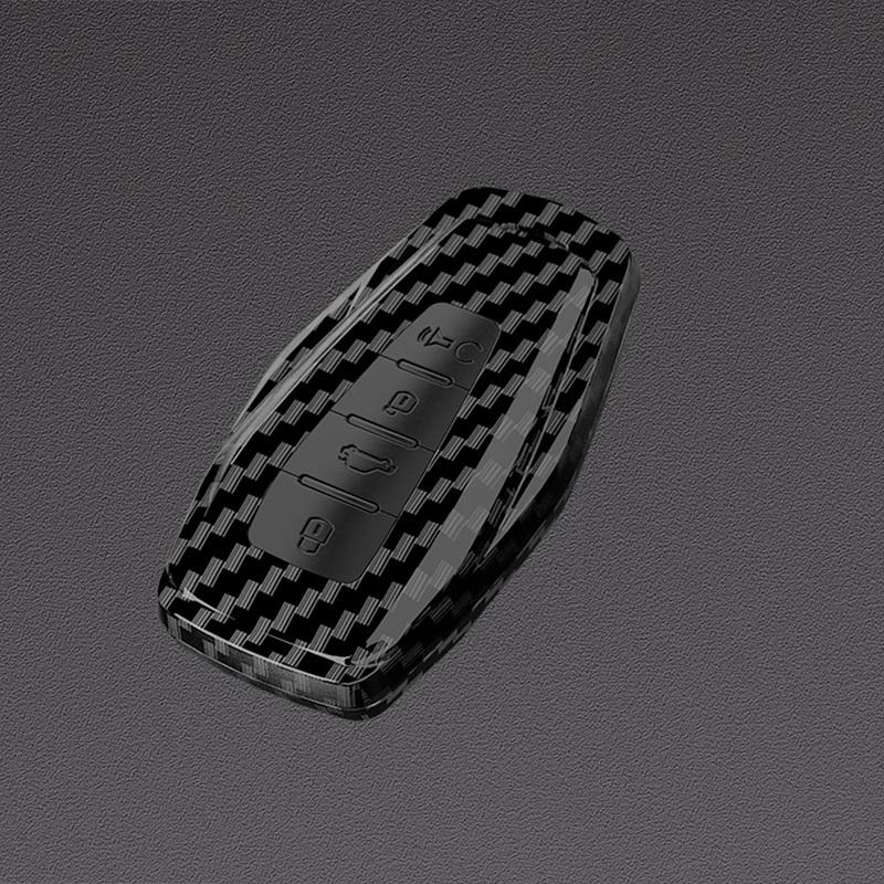 Carbon fiber pattern Car Key Case Remote Cover Shell Holder For Geely New Coolray Binray Preface Okavango Monjaro Emgrand Altas