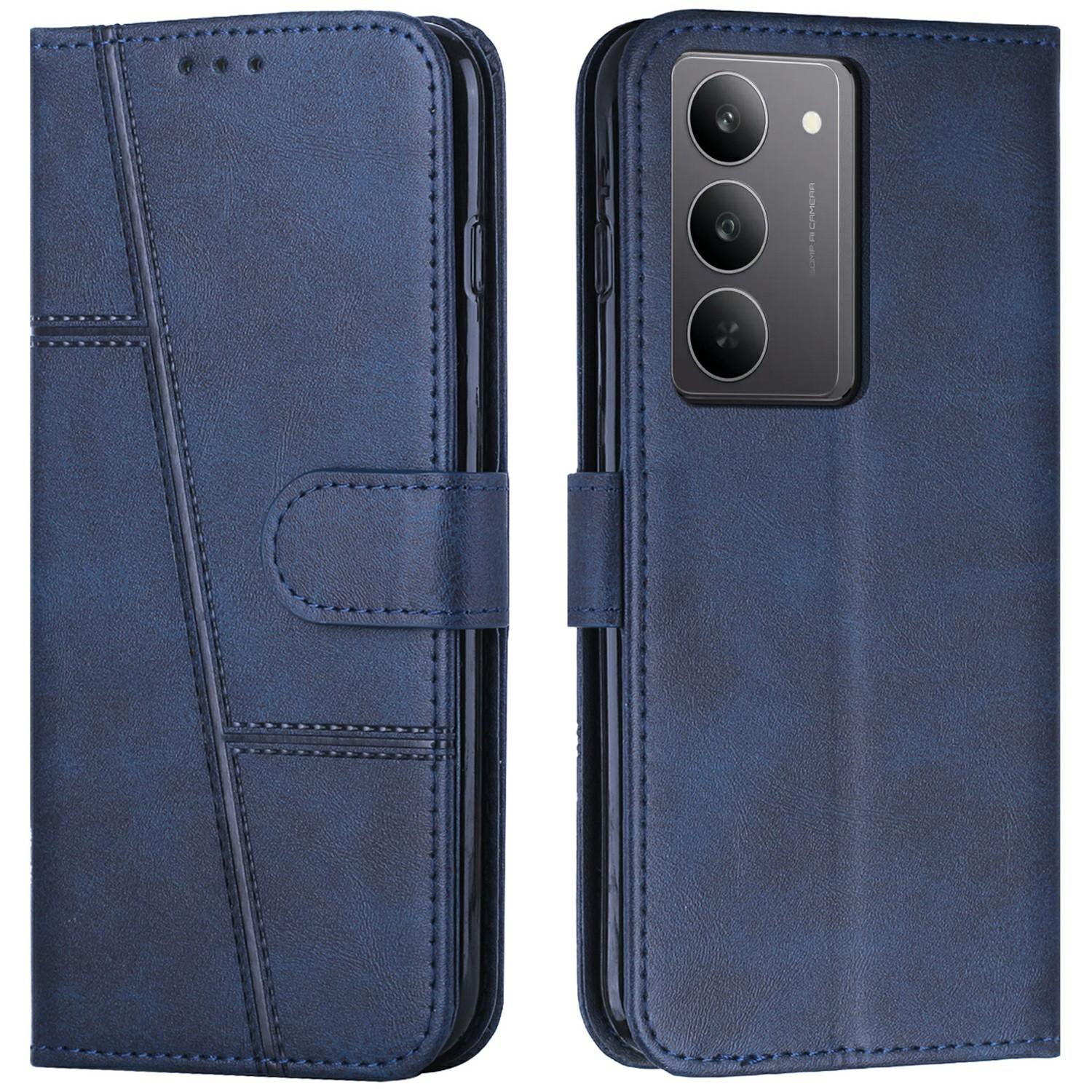 

For Realme V60 Pro 5G/C75 4G Case Stand Flip Protective Leather Phone Cover Sapphire