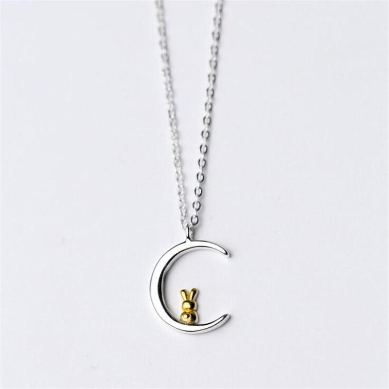 Buy Moon Rabbit Pendant Necklace Animal 